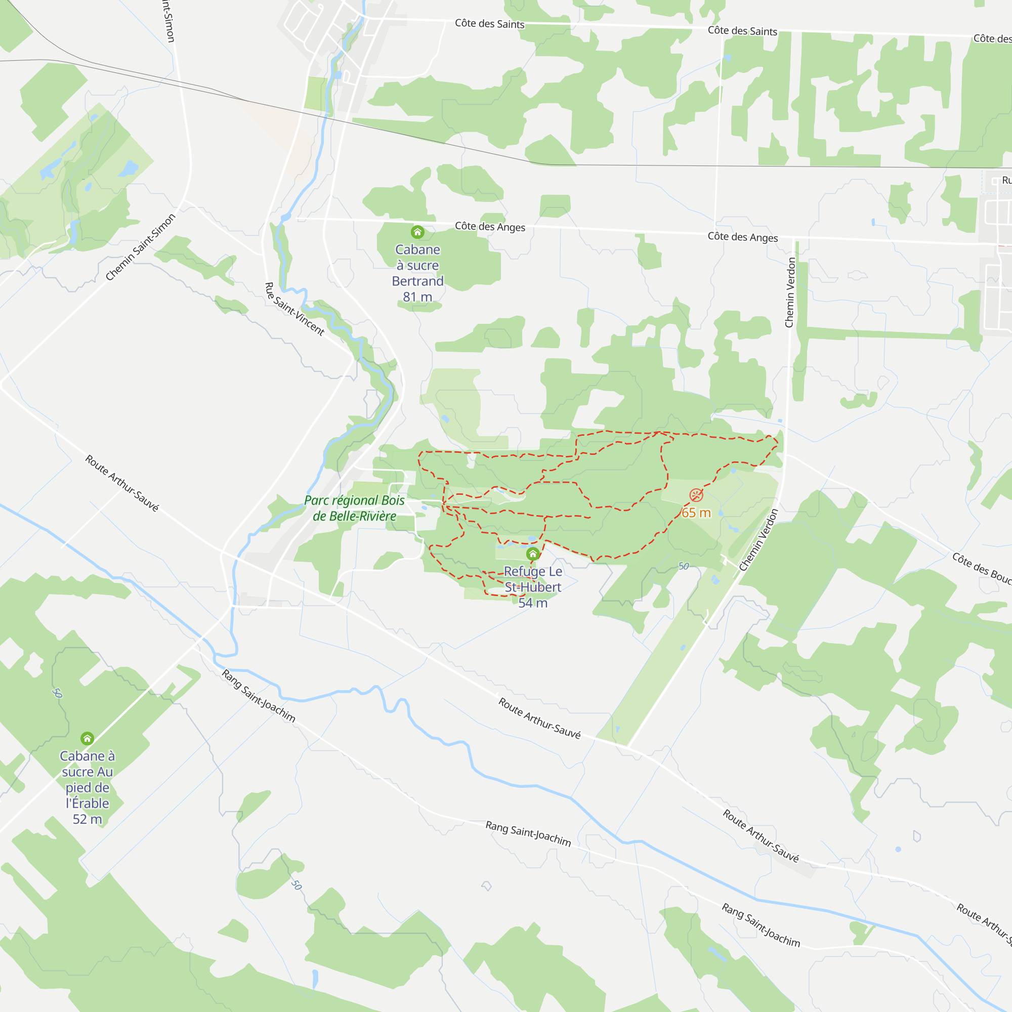 Refuge Hydro-Québec map