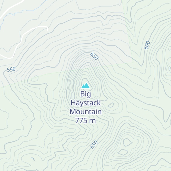 Map of Big Haystack Mountain