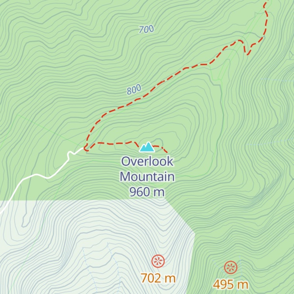 Map of Overlook Mountain