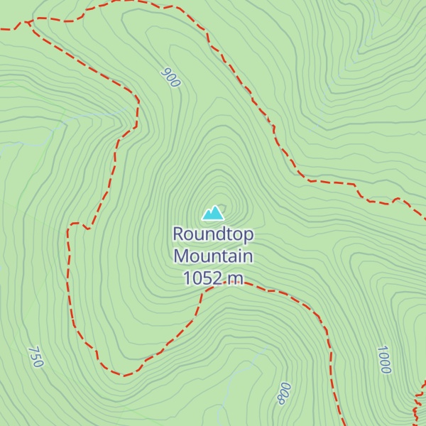 Map of Roundtop Mountain