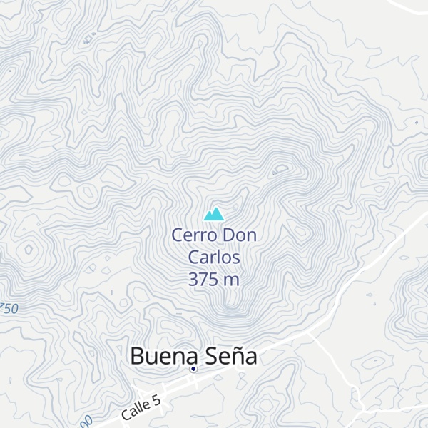 Map of Cerro Don Carlos