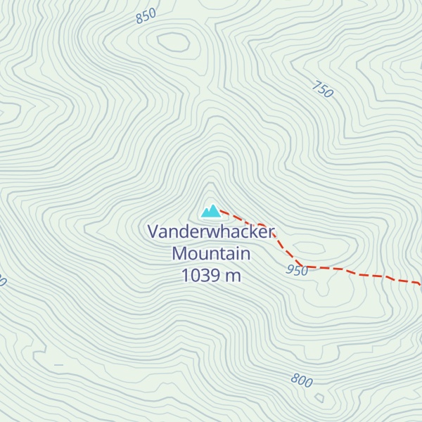 Map of Vanderwhacker Mountain