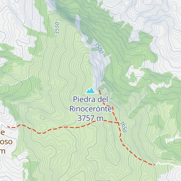 Map of Piedra del Rinocerónte