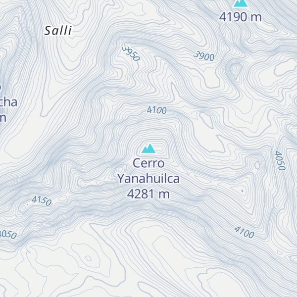 Map of Cerro Yanahuilca