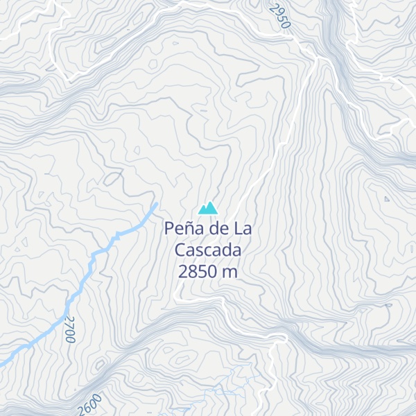 Map of Peña de La Cascada