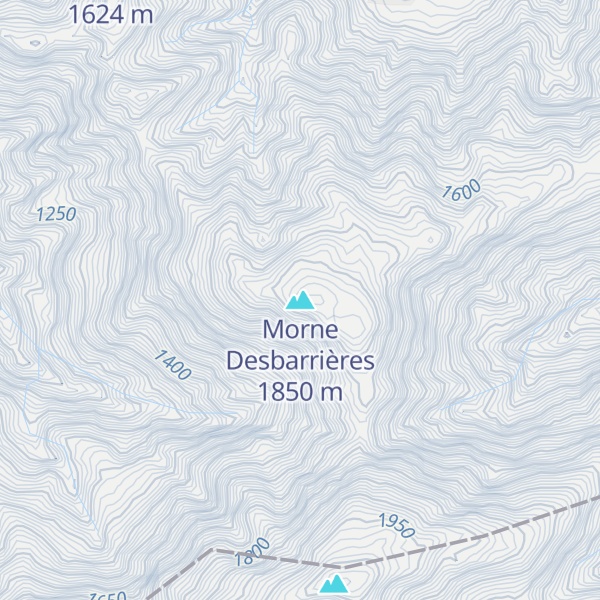 Map of Morne Desbarrières