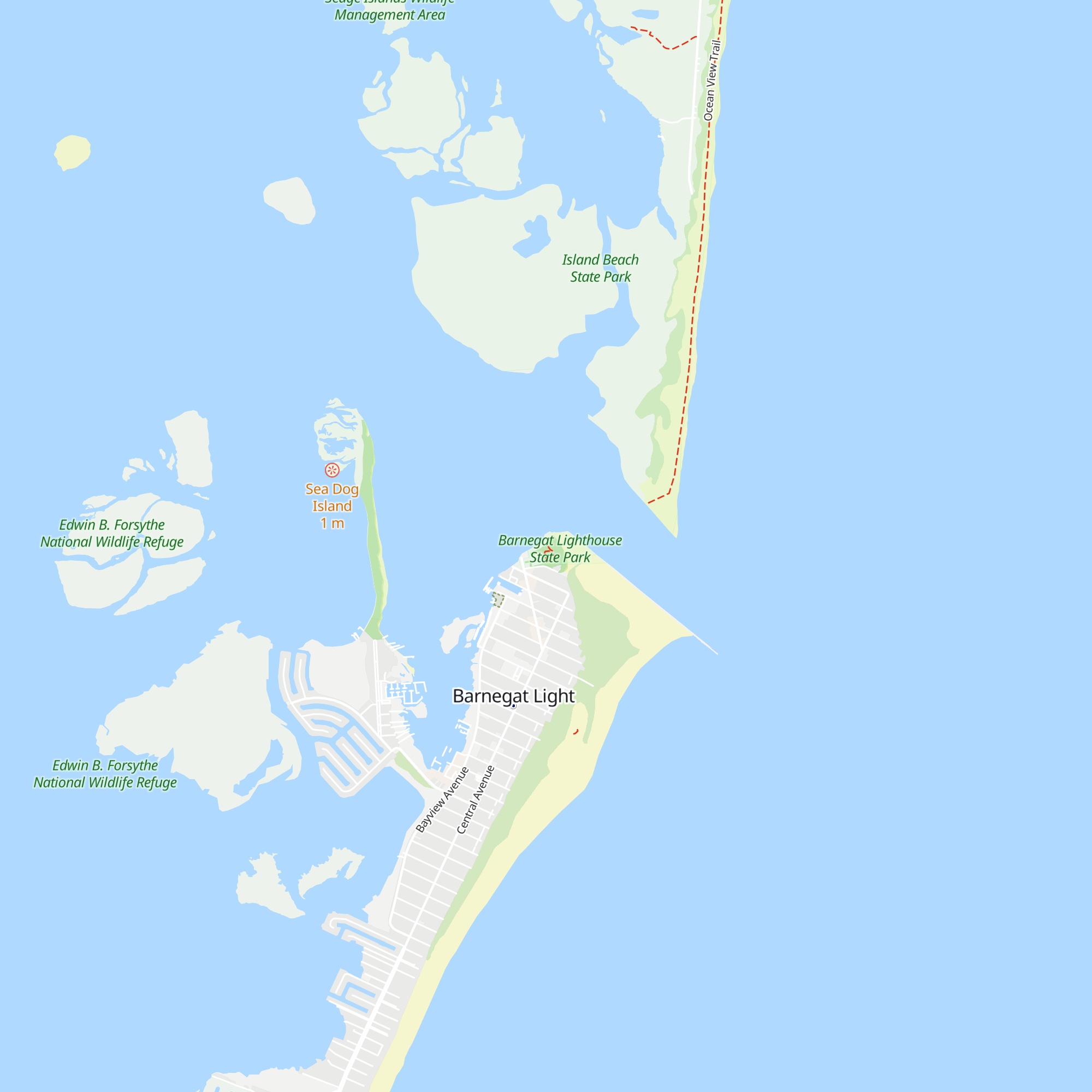 Barnegat Lighthouse Interpretive Center map