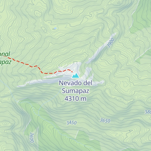 Map of Nevado del Sumapaz