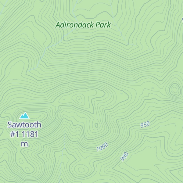 Map of Sawtooth Mountains