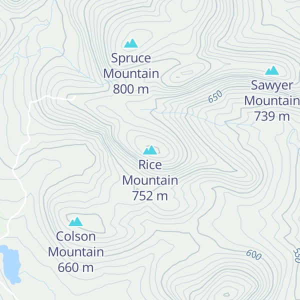Map of Rice Mountain