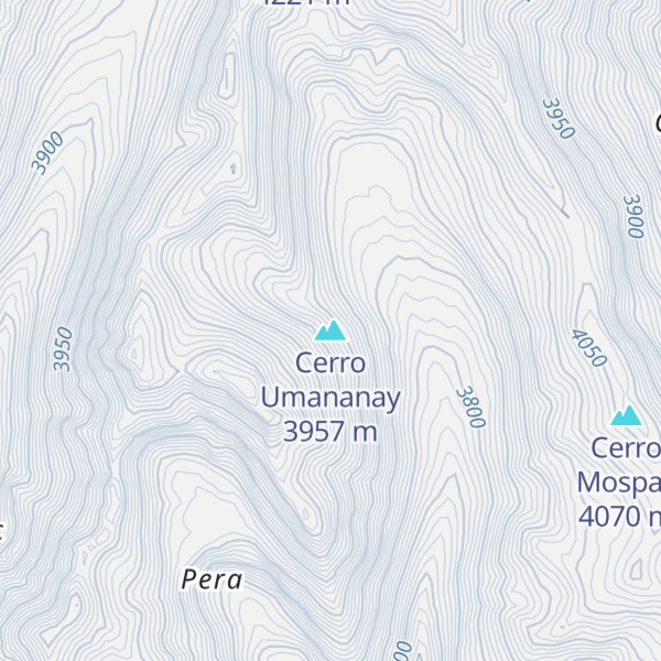 Map of Cerro Umananay