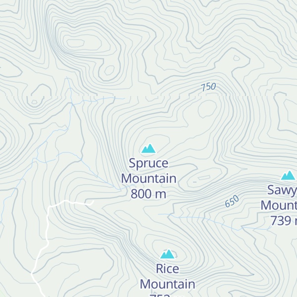 Map of Spruce Mountain