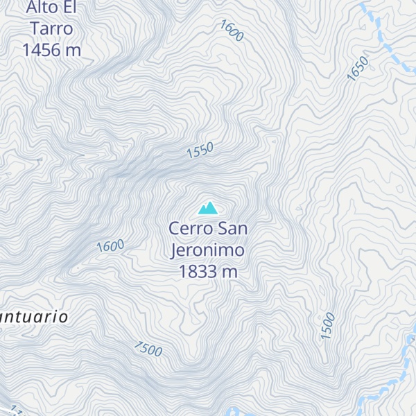 Map of Cerro San Jeronimo