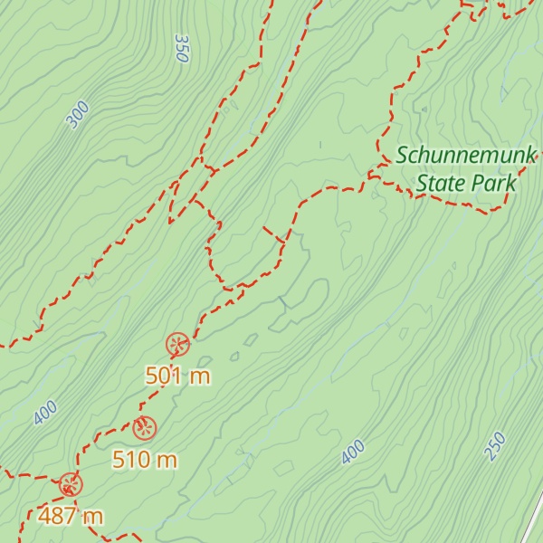 Map of Schunnemunk Mountain