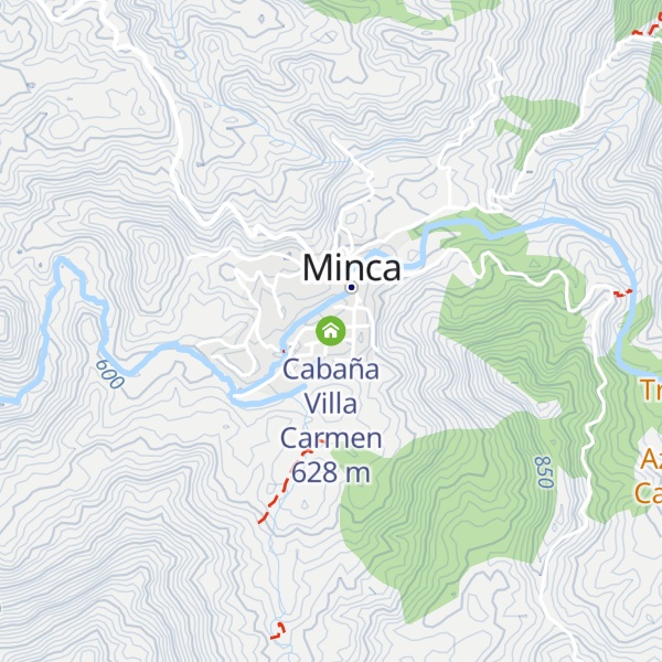 Map of Cabaña Villa Carmen