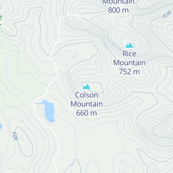 Map of Colson Mountain