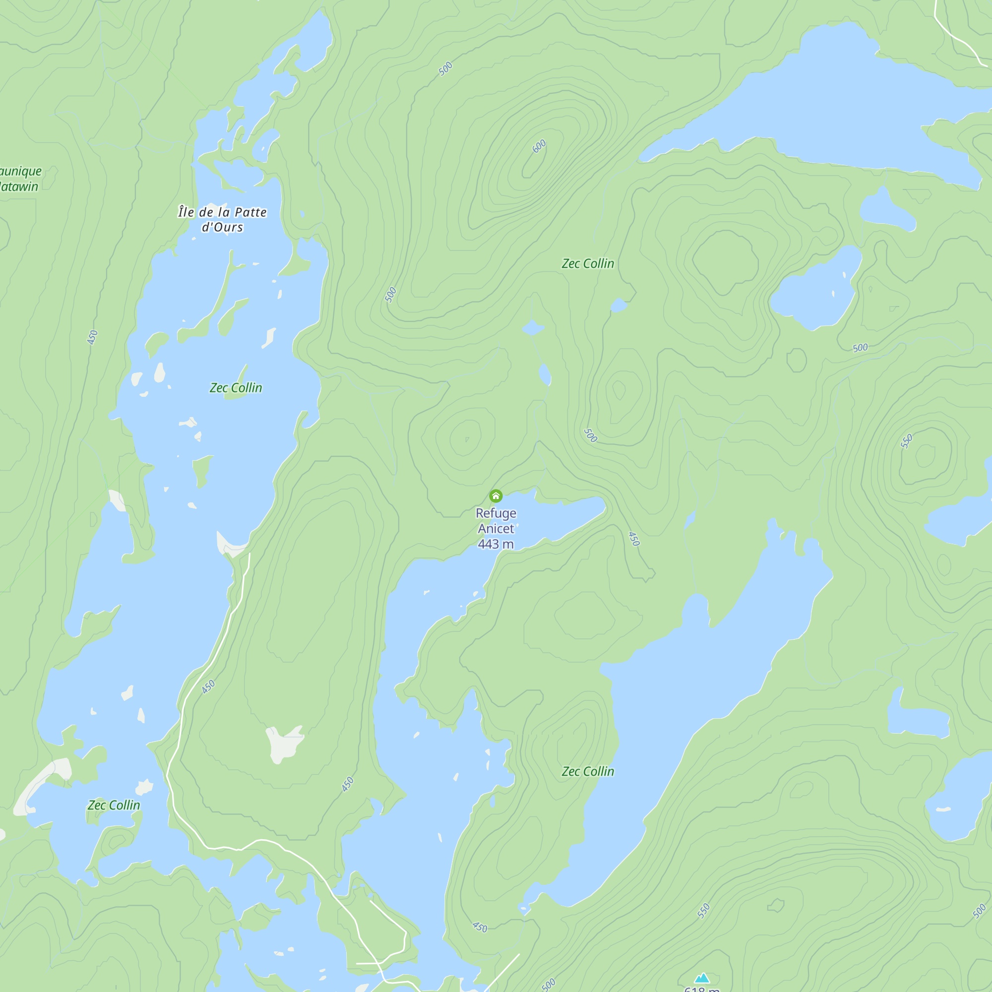 Refuge Anicet map