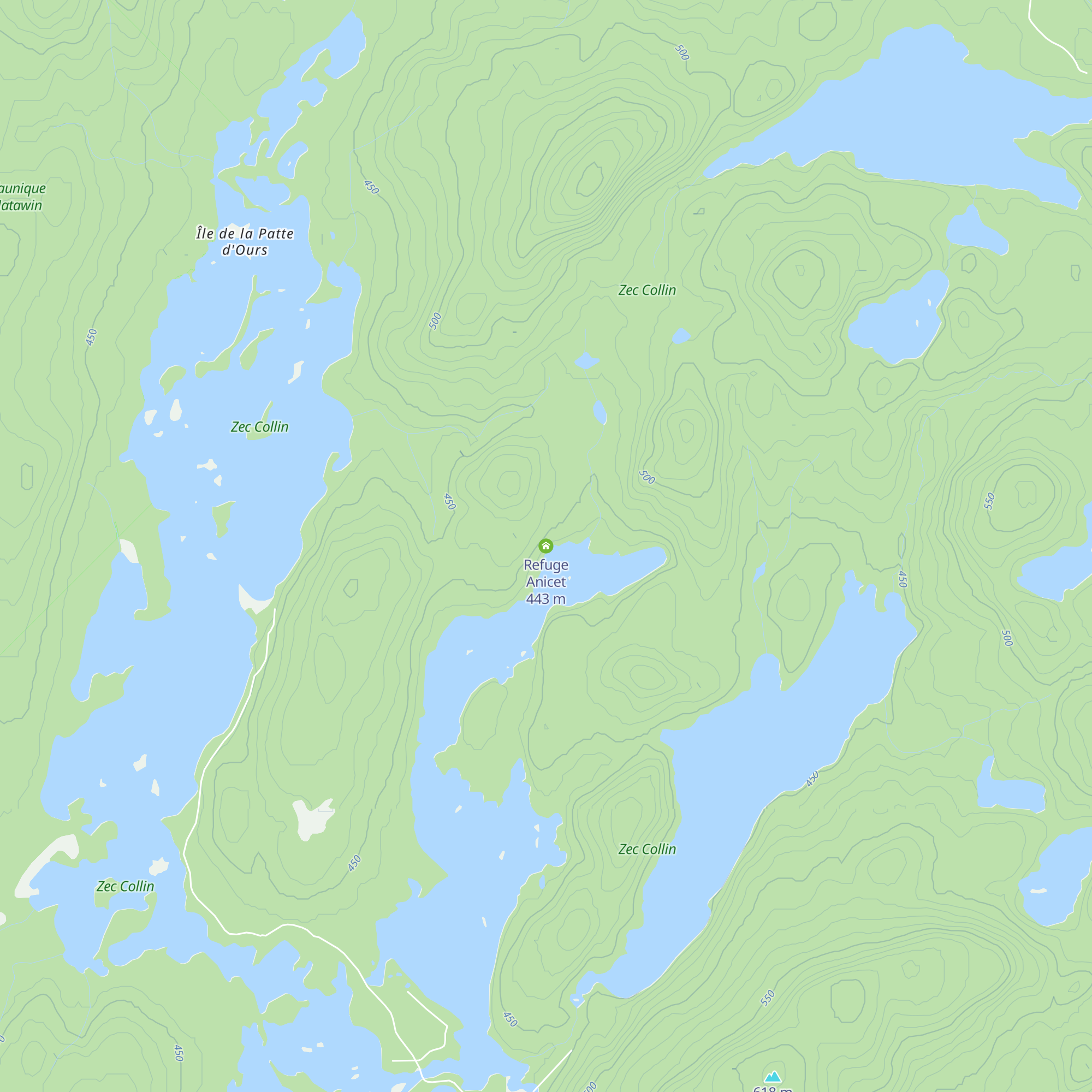 Refuge Anicet map