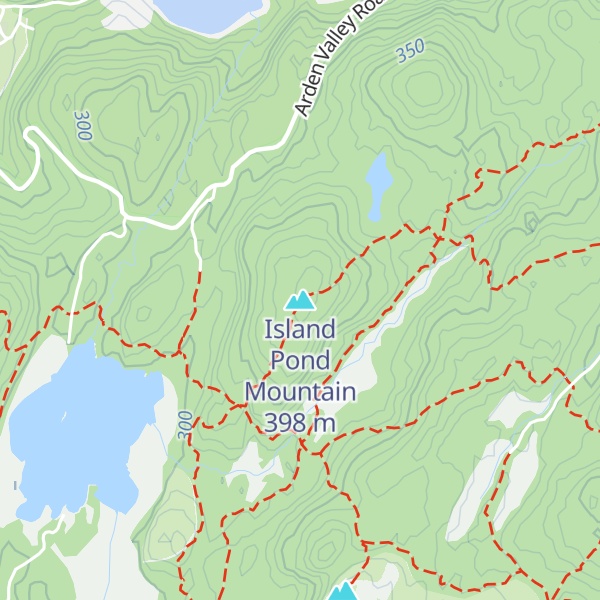 Map of Island Pond Mountain