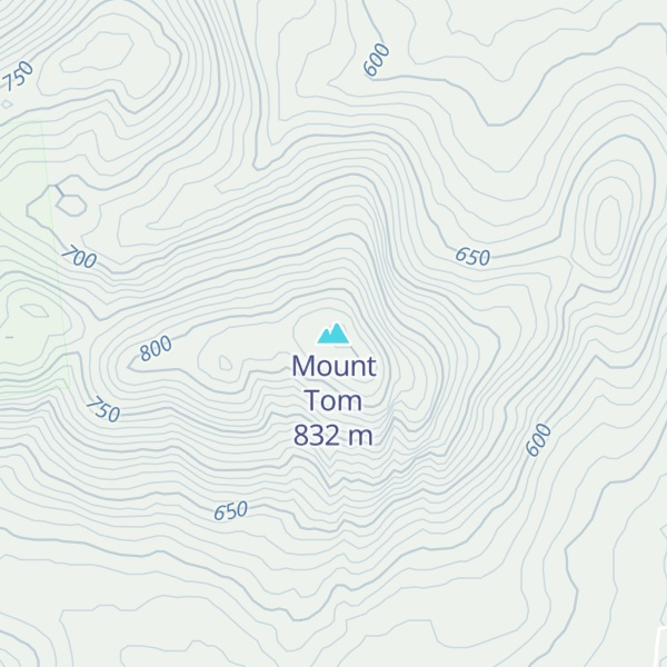 Map of Mount Tom