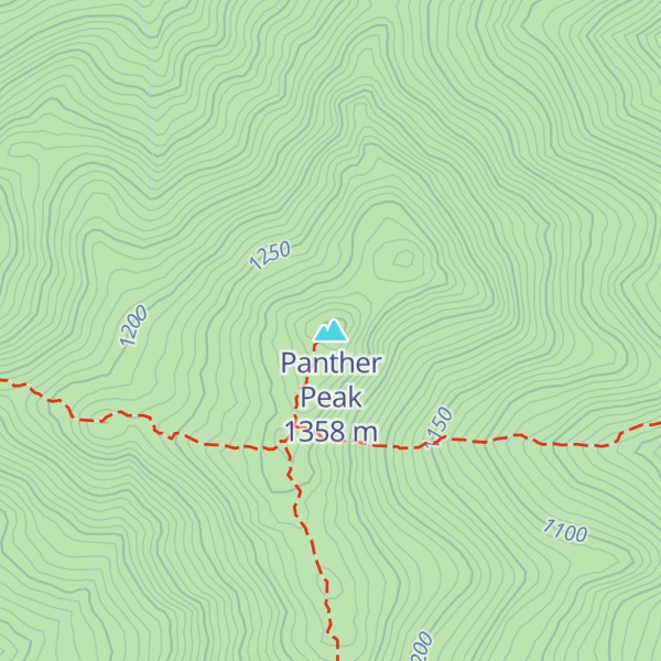 Map of Panther Peak
