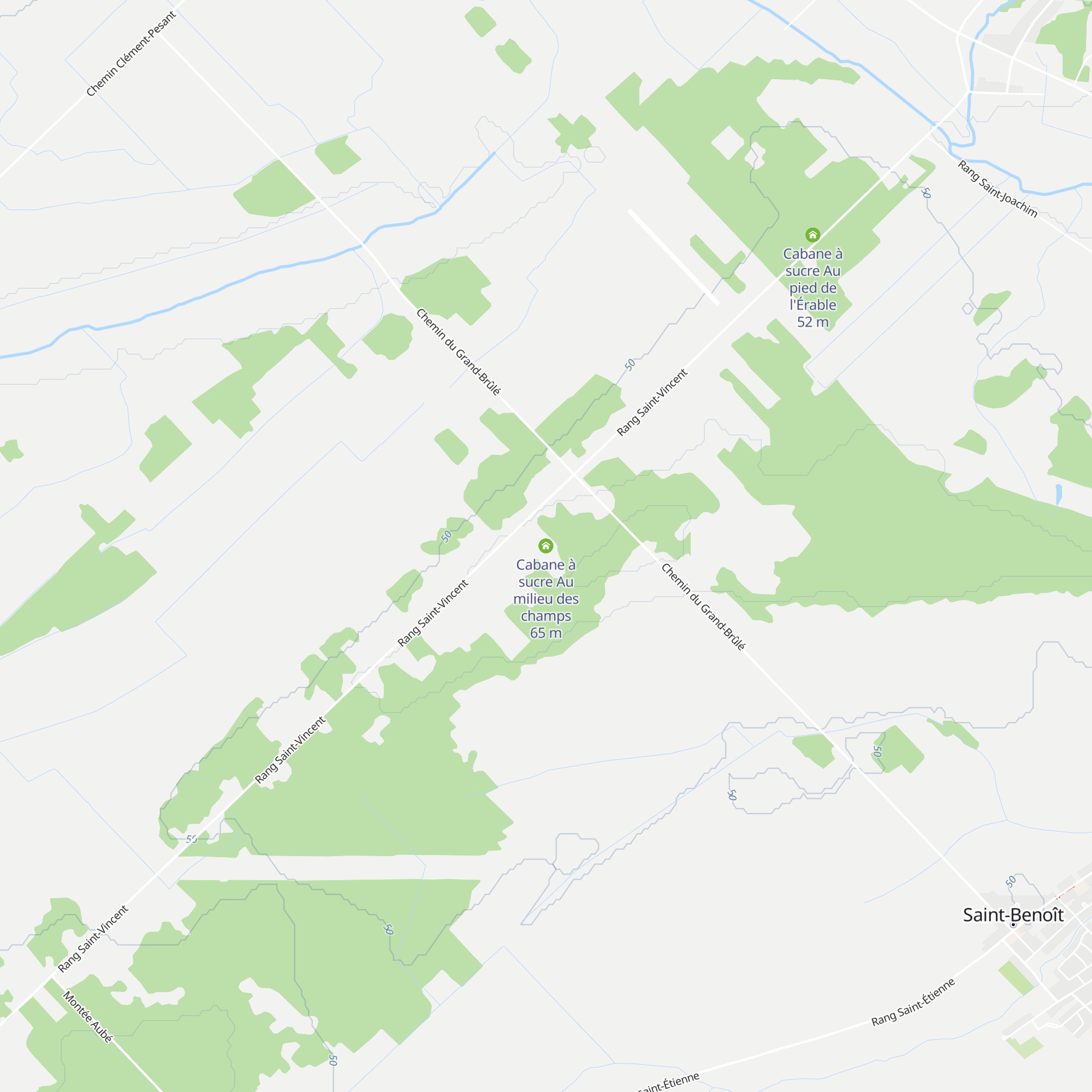 Cabane à sucre Au milieu des champs map
