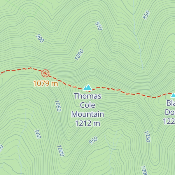 Map of Thomas Cole Mountain