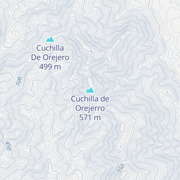 Map of Cuchilla de Orejerro