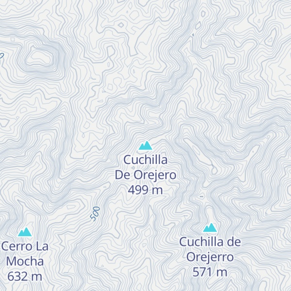 Map of Cuchilla De Orejero