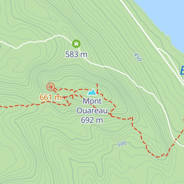 Map of Mont Ouareau