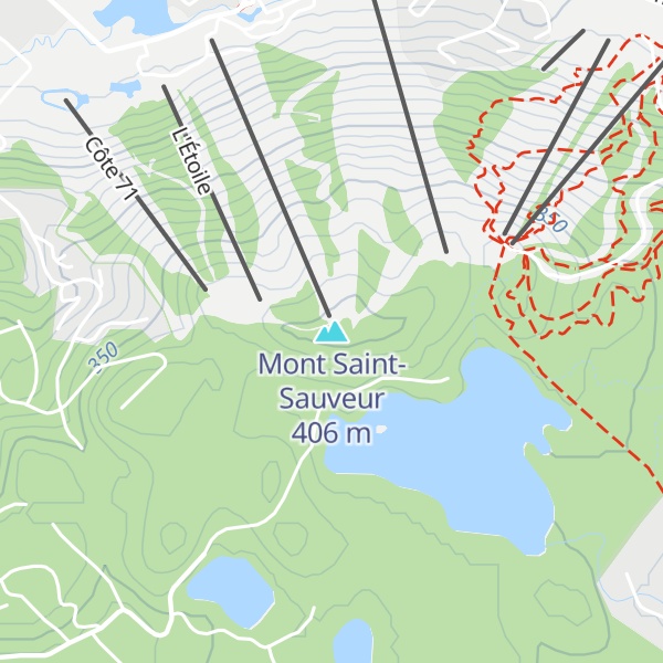 Map of Mont Saint-Sauveur
