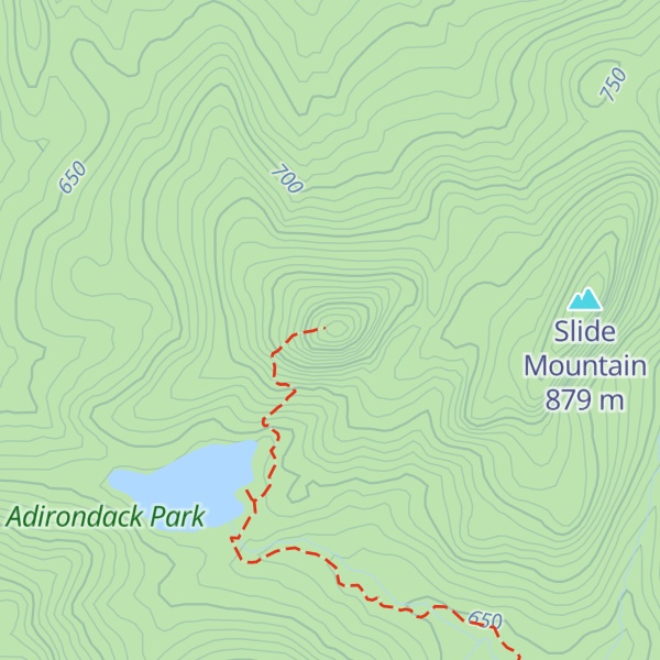 Map of Peaked Mountain