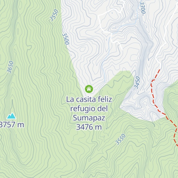 Map of La casita feliz refugio del Sumapaz