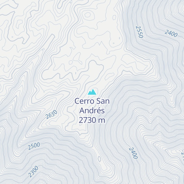 Map of Cerro San Andrés