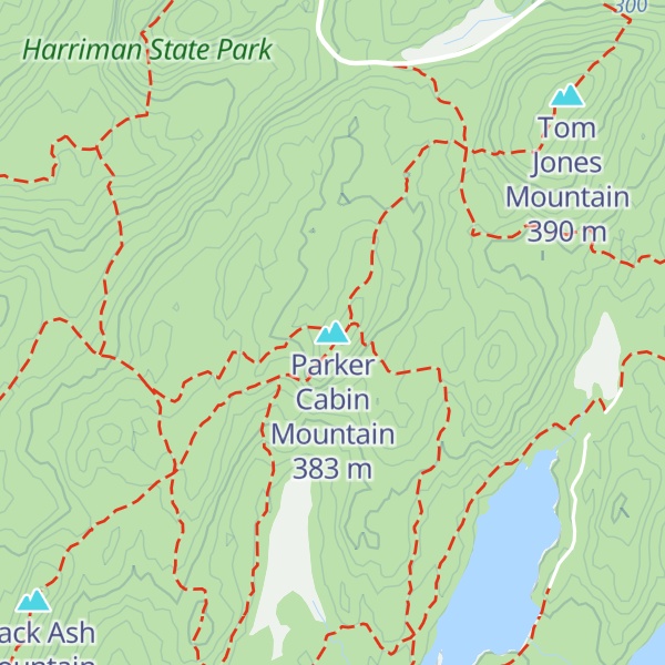 Map of Parker Cabin Mountain