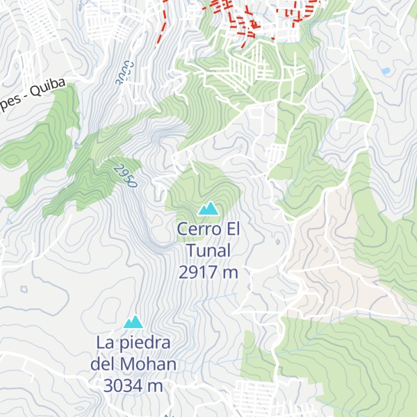 Map of Cerro El Tunal