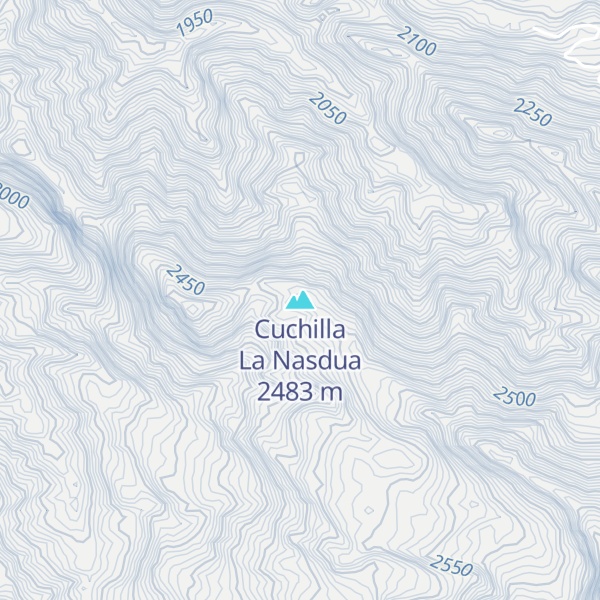 Map of Cuchilla La Nasdua