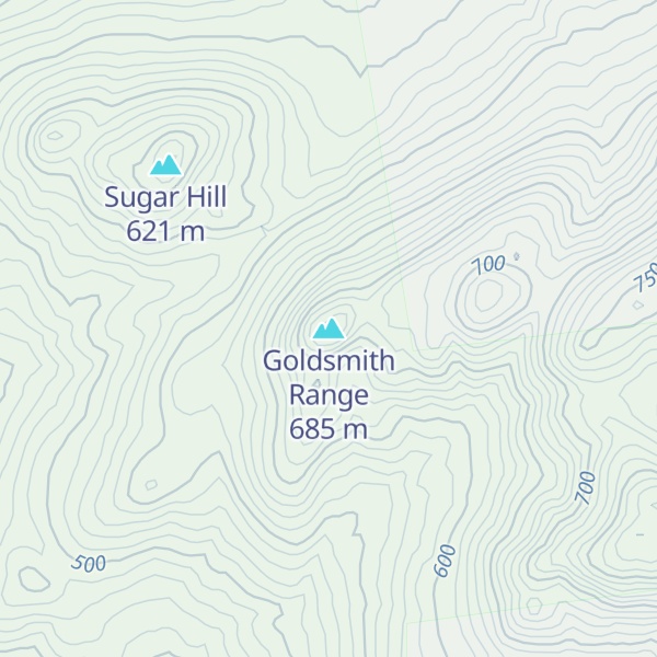 Map of Goldsmith Range