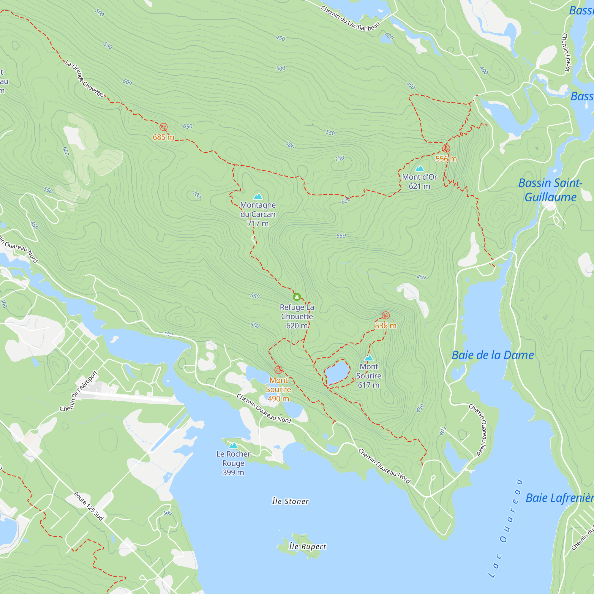 Refuge La Chouette map