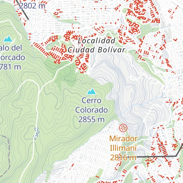 Map of Cerro Colorado