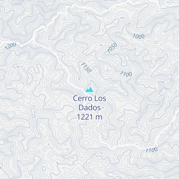 Map of Cerro Los Dados