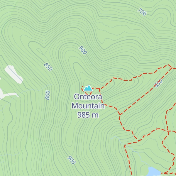 Map of Onteora Mountain
