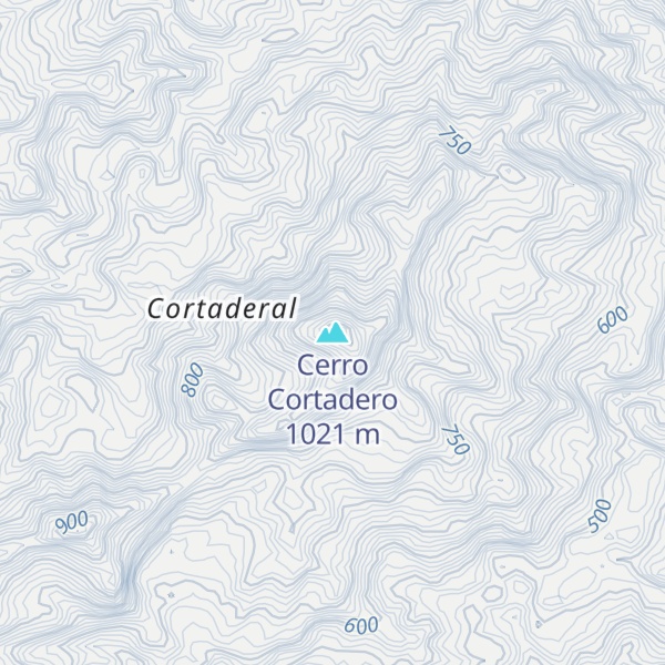 Map of Cerro Cortadero