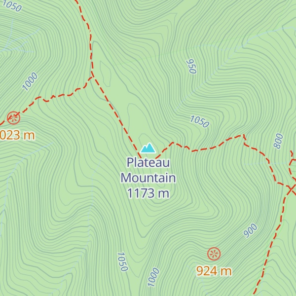 Map of Plateau Mountain