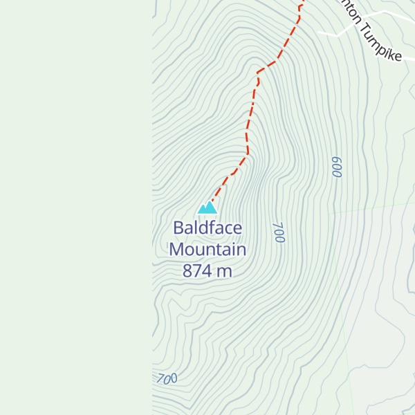 Map of Baldface Mountain