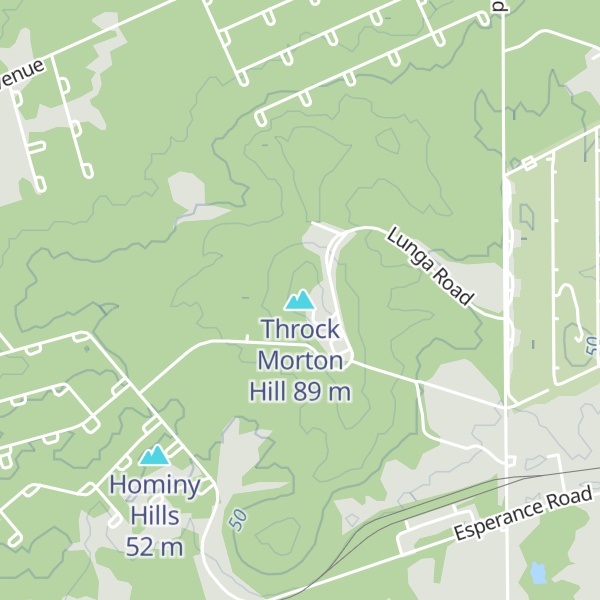 Map of Throck Morton Hill