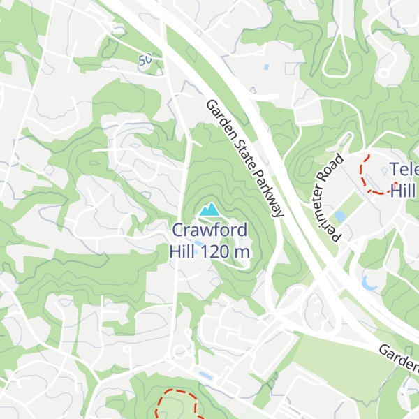 Map of Crawford Hill