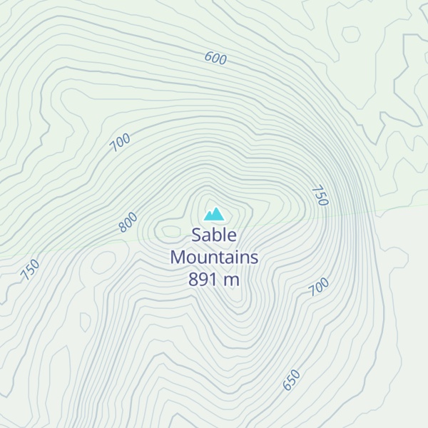 Map of Sable Mountains