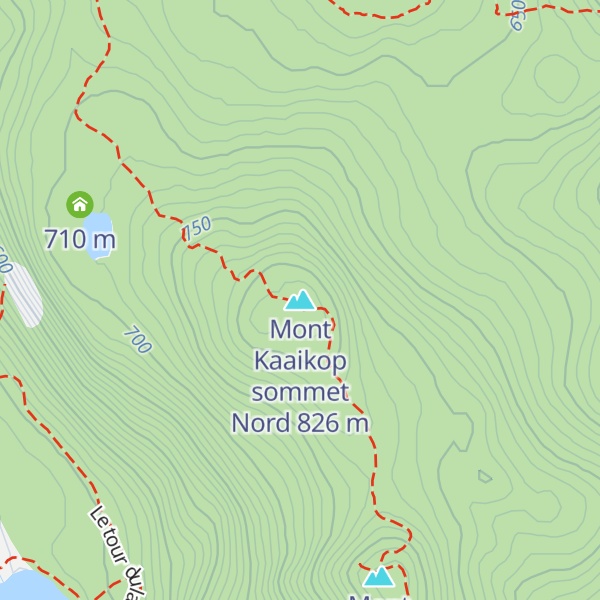 Map of Mont Kaaikop sommet Nord