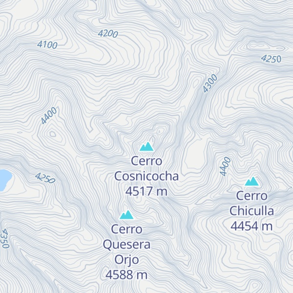 Map of Cerro Cosnicocha